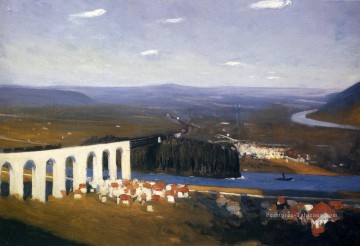 vallée de la seine Edward Hopper Peinture à l'huile